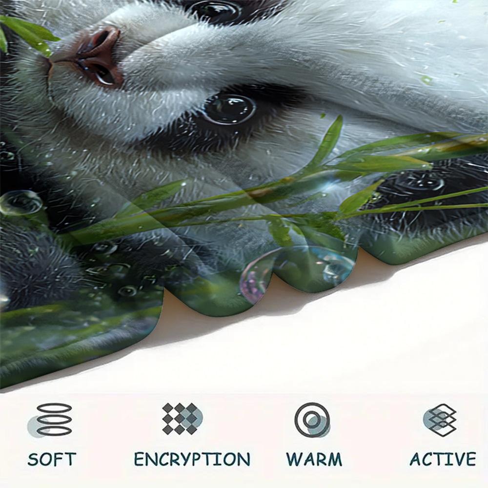 Фланелевое одеяло с принтом панды, Высококачественное, Комфортное для всех сезонов, Декор для дома, Тепло и уют, Идеально для рождественских подарков