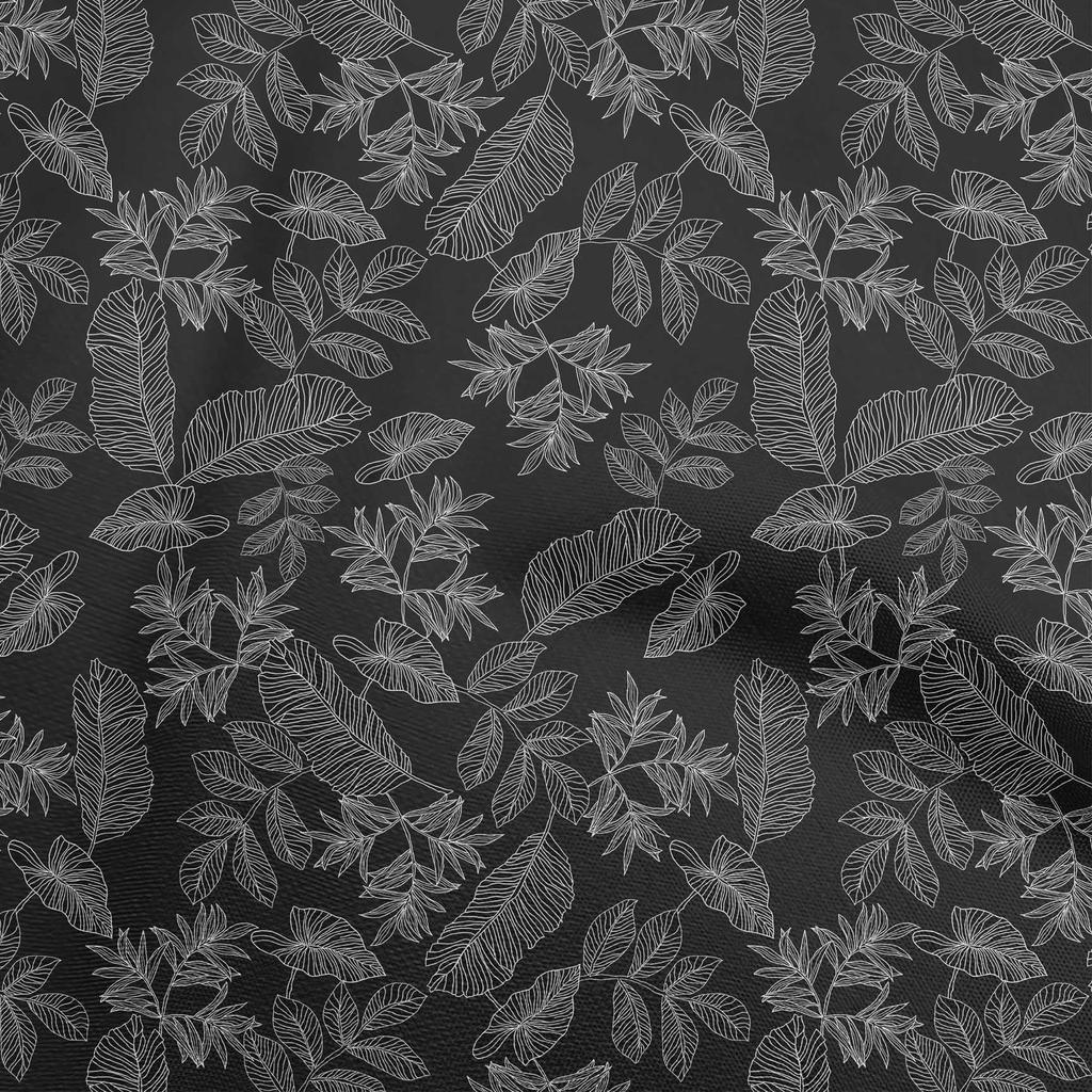 oneOone Хлопковая гибкая коричневая ткань, тропическая линия, рисунок листьев, швейный материал, ткань с принтом в ярдах, 40 дюймов