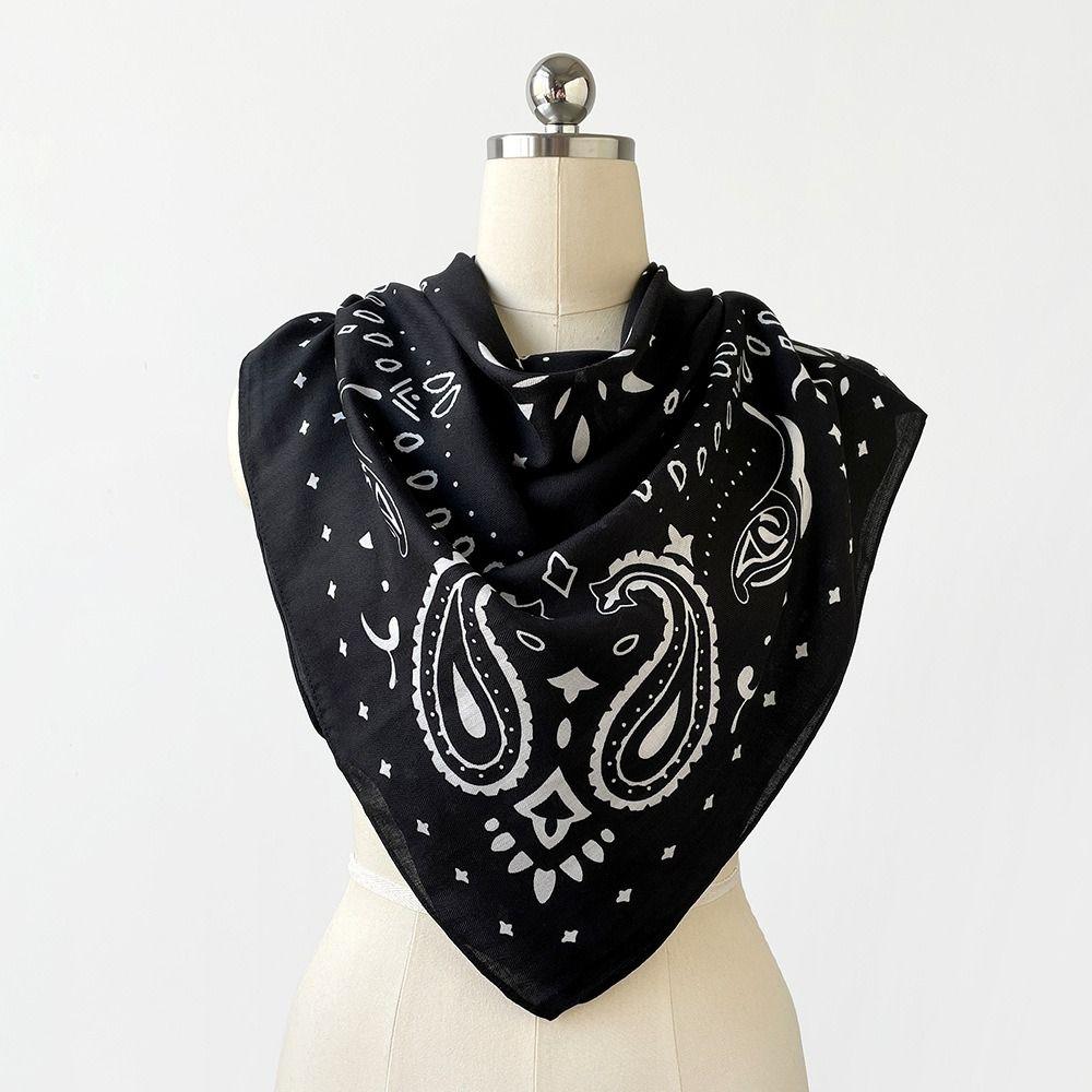 90cm Women Head Scarf Printed Silk Scarves Fashion Female Shawl Wrap  Summer Accessories