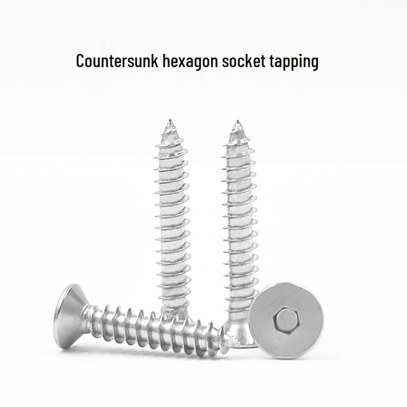 304 Stainless Steel Flat Head Hexagon Self-Tapping Countersunk Screw