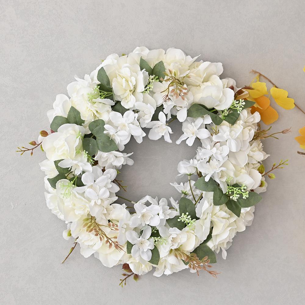 Simulation Peony Wreath 45Cm Pendant Door Decoration Wedding Lintel Flower Photography Props Living Room Wreath Floral Decoration