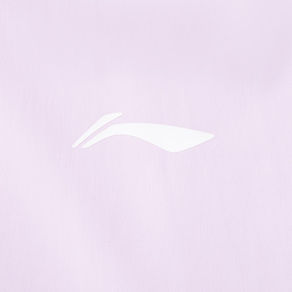 Li Ning Беговая серия Удобная Повседневная Простая Однотонная Толстовка на молнии Универсальная Куртка с зеркальной защитой от солнца Женская куртка Холодный фиолетовый AFDV252-5