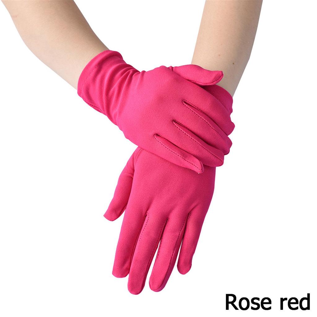 Solid Color Milk Silk Sunscreen Work Gloves Household Gloves Serving Waiters Mittens Driving Gloves