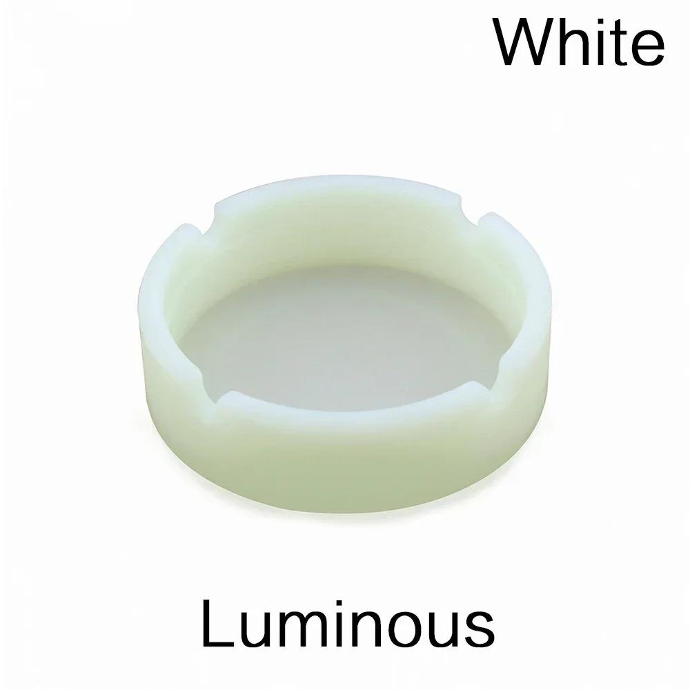 Fluorescent Silicone Ashtray Glow In the Dark Cigarette Holder Colorful Round Durable Smoking Accessories for Indoor Outdoor