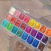 20/24/60Цвета Набор пигментов для акварельной живописи Блестящий перламутровый твердый акварельный пигмент