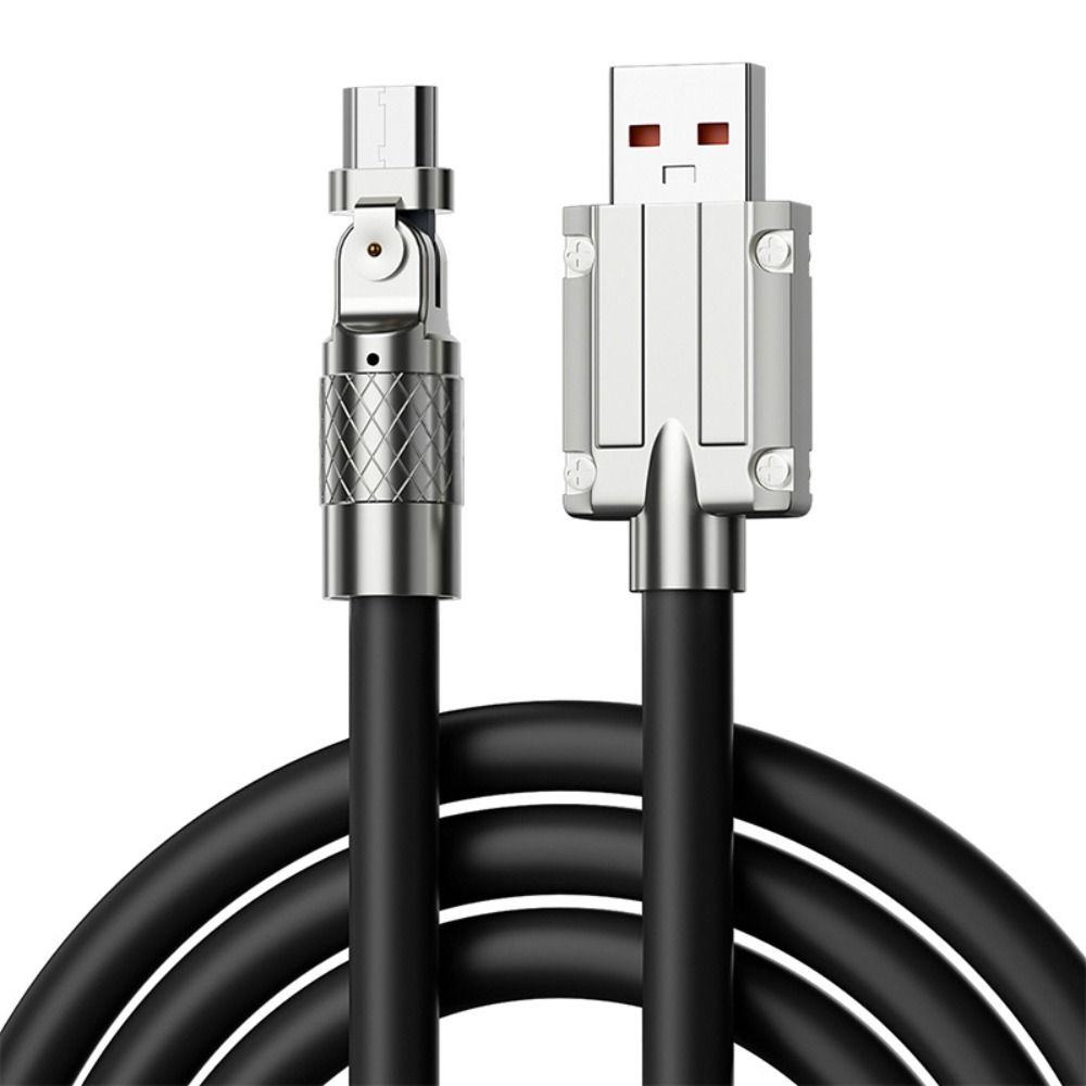 IOS/Type C/micro USB 180 градусов силиконовый кабель для передачи данных локоть цинк цинк цинковый сплав линия передачи данных зарядка телефона