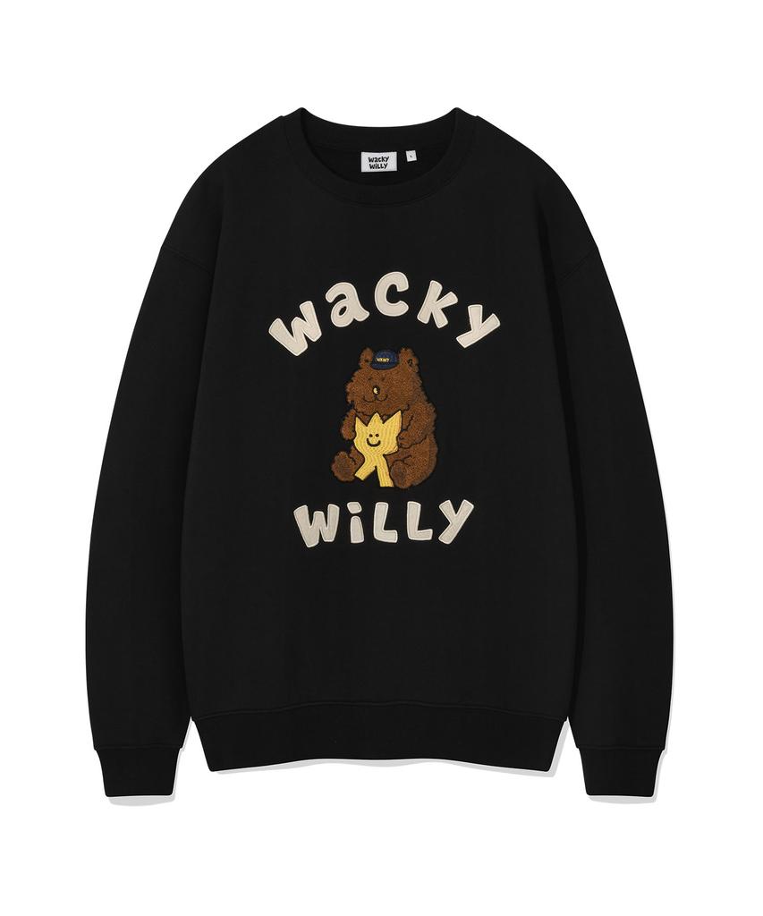 WACKY WILLY Kiki And Friends Graphic Sweatshirt Black
