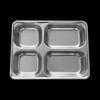 304 Stainless Steel Deep 4-Compartment Lunch Tray