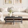 VidaXL Coffee Table Grey 87x48x35 Cm Solid Pine Wood 822324