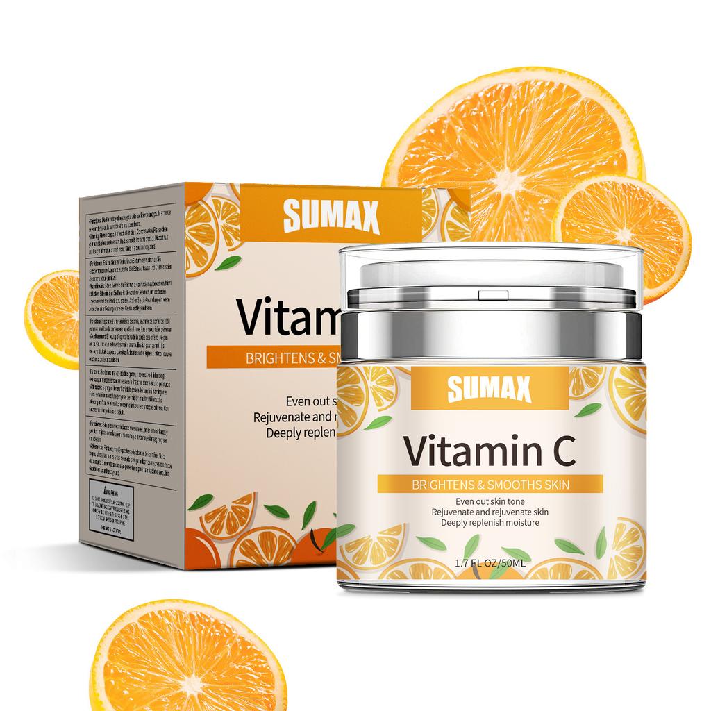 Pressed Jar Vitamin C Face Cream 50ml Mooth Delicate Radiant and Translucent Rapid Absorption of Skin Retinol Anti Aging Serum