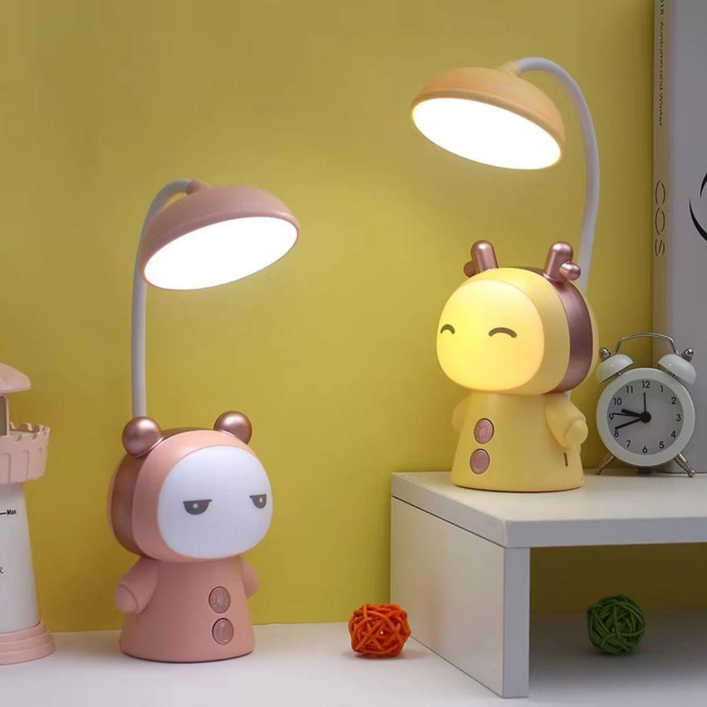 Lovely Cartoon Table Lamp Portable Night Light Practical Reading Lamp Reading Work
