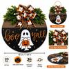 Ghost Welcome Door Hanger Round Door Sign Wreath New Round Doorplate  Halloween Festival Decoration