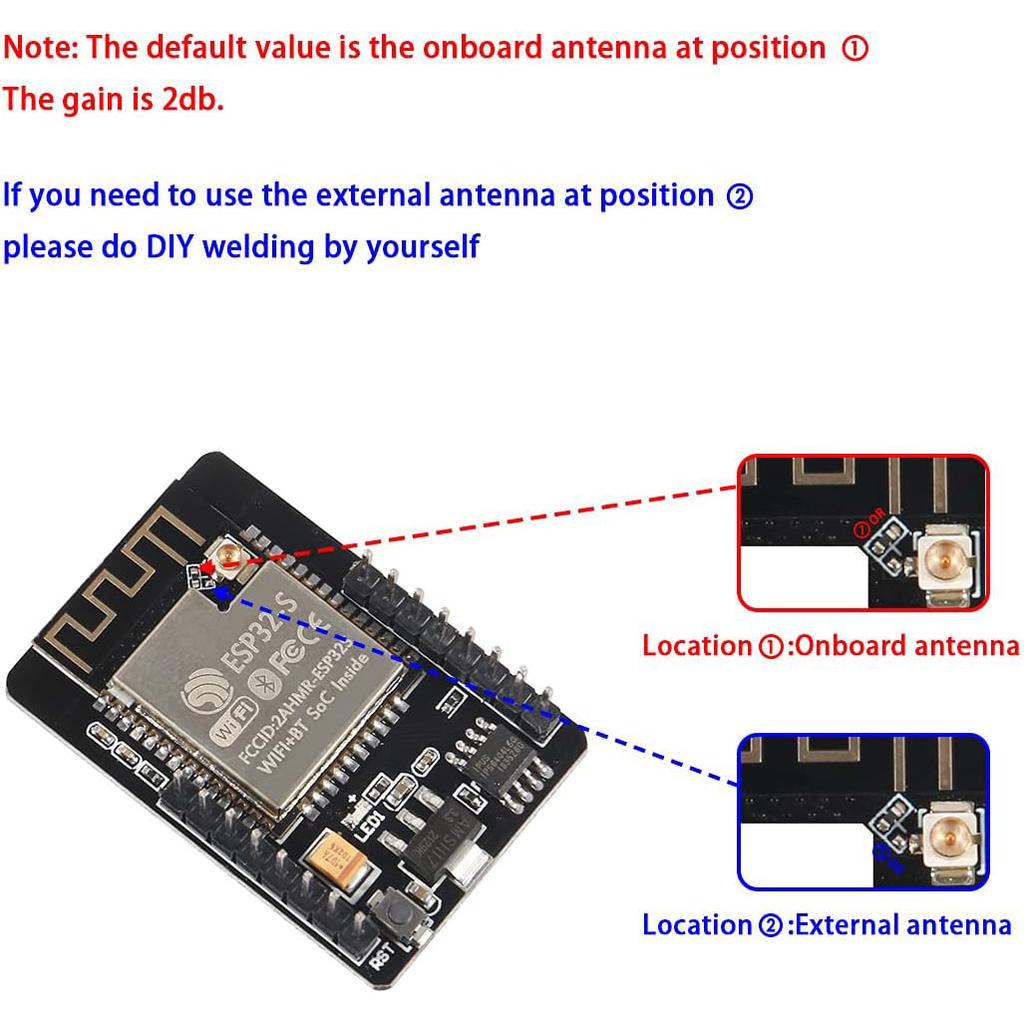 ESP32-CAM WiFi Board ESP32-CAM-MB Micro USB to Serial Port CH340G with OV2640 2MP Camera Module for Arduino IDE Arduino Raspberr