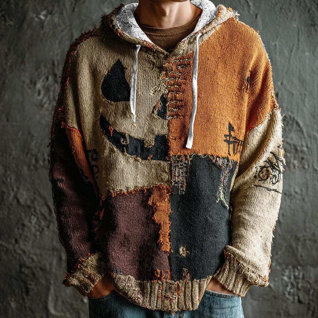 Мужская повседневная спортивная толстовка с длинным рукавом на Хэллоуин