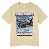 Bombardiro Crocodilo Crocodile Plane Bomber Funny Meme T-shirt Men Women Summer Casual Comfort Short Sleeve T Shirts Tops
