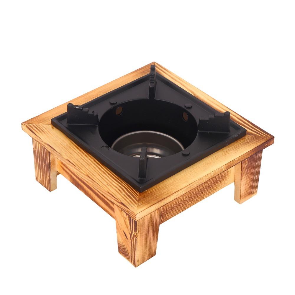 Rustic Style Camping Oven Stove Wood Frame Charcoal Oven Stove Portable Barbecue Grill  Outdoor