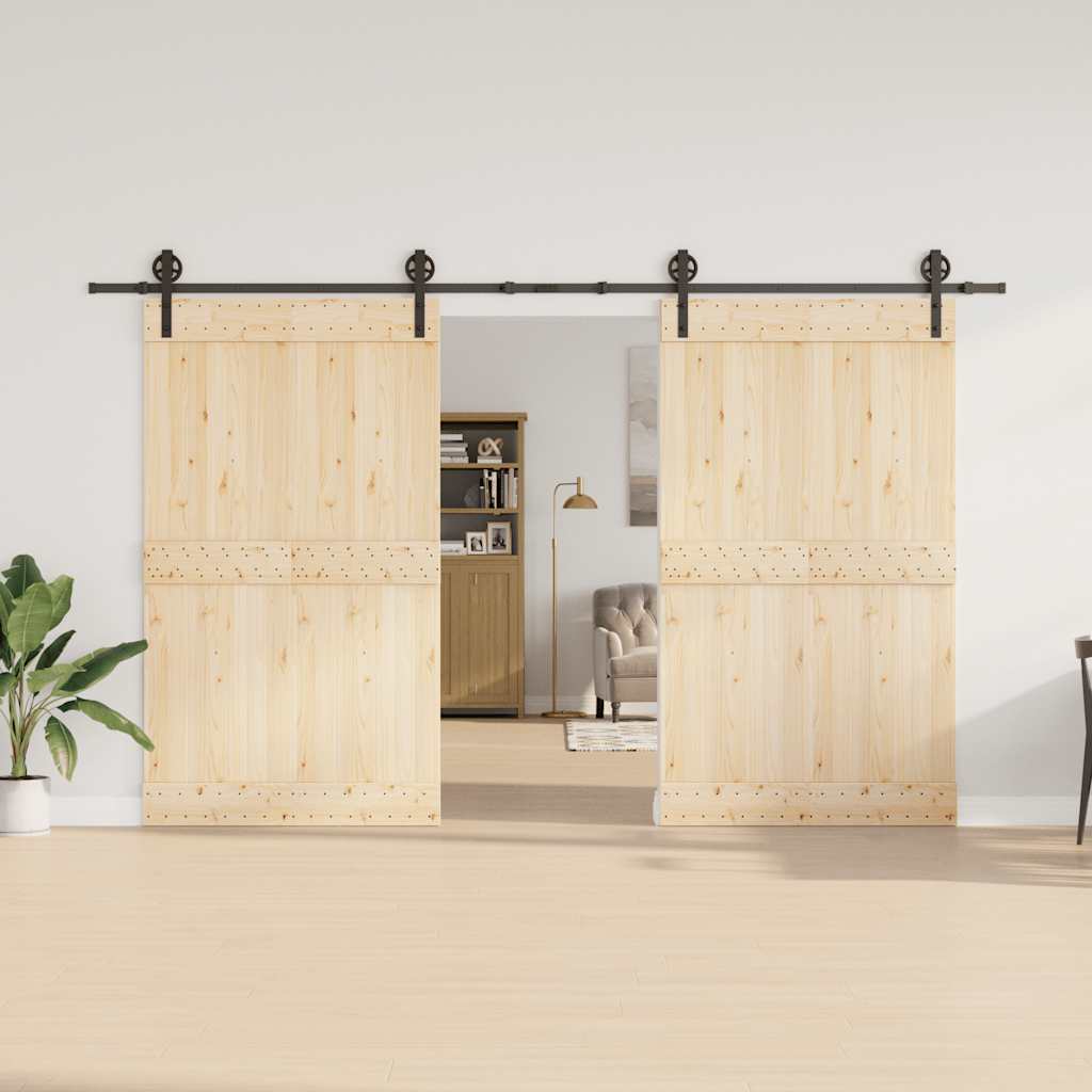 Vidaxl System Do Montażu Drzwi Przesuwnych, 366 Cm, Stal, Czarny