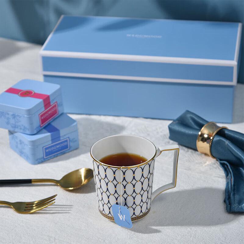 Wedgwood Golden Powder Mug & Tea Caddy Set