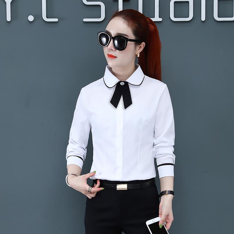 Women's Slim Fit Korean Style Short Sleeve White Shirt for Professional Summer Wear