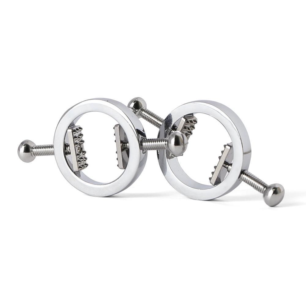 БДСМ 1 пара зажимов для сосков Металлические зажимы для груди Стимулятор сосков Эротические игрушки Секс-рабыни Ограничения Секс-игрушки для пар Игры для взрослых