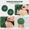 VEVOR Artificial Topiaries Boxwood Trees, 16” Tall (2 Pieces), Ball-Shape Faux Topiaries Plant
