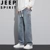 JEEP SPIRIT Men's Elastic Straight Leg Jeans