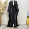 Мусульманский арабский турецкий модный элегантный шифоновый кардиган прозрачного цвета с бисером на Ближнем Востоке