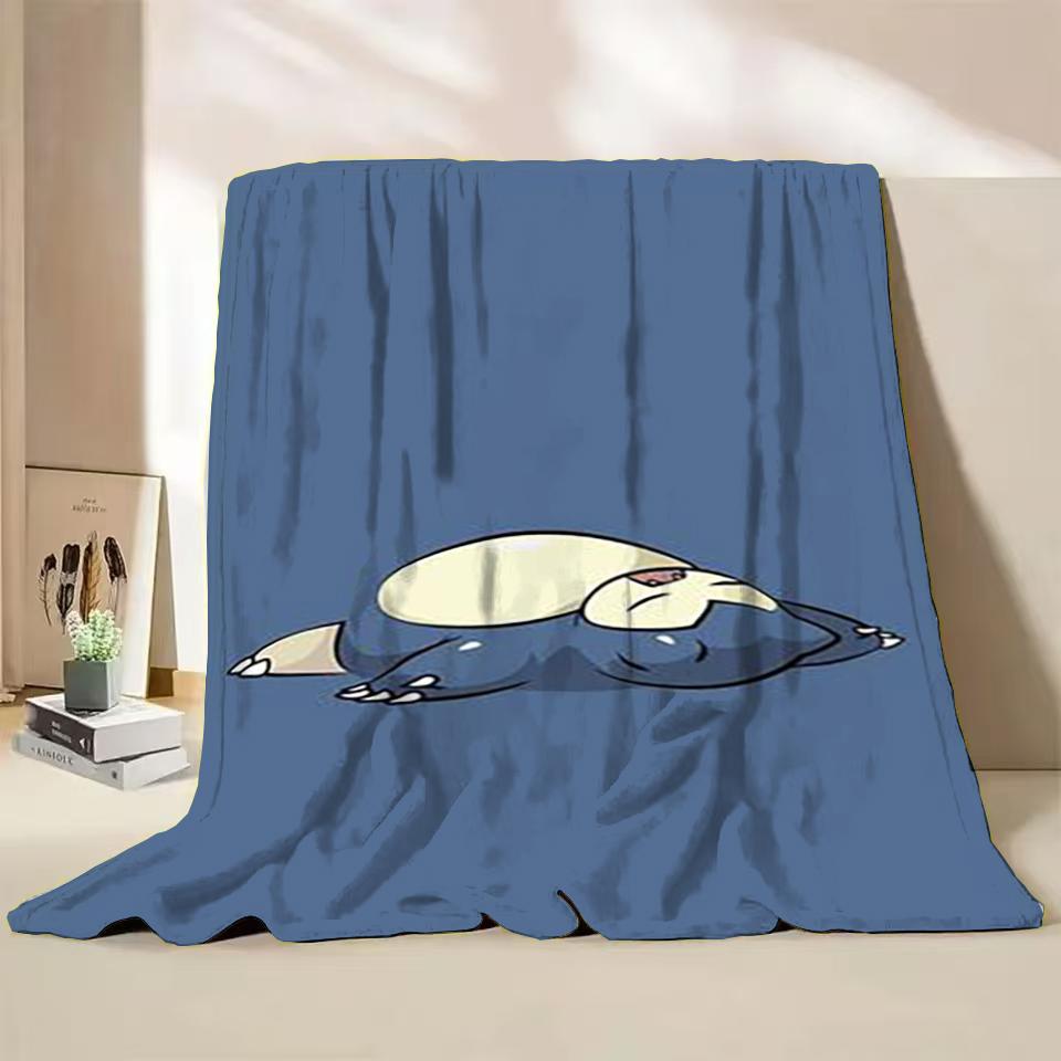 Фланелевое пушистое флисовое одеяло Pokemon Snorlax для дома, спальни, кровати, дивана, офиса, детское покрывало, взрослое мягкое одеяло, милый подарок для ребенка