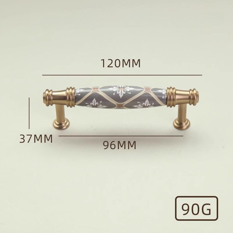 Creative American Ceramic Cabinet Handle New Chinese Retro Shoe Cabinet Handle Light Luxury Drawer Wardrobe Door Handle