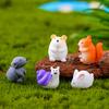 Mini Resin Hamster Rabbit Animal Model DIY Landscape Garden Bonsai Ornaments