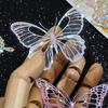 20 шт. полых резных наклеек-бабочек, украшения, 3D-ослепительные зеркальные металлические наклейки-бабочки для скрапбукинга, расходных материалов для журналов
