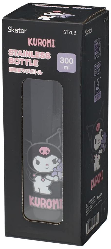 Бутылка-кружка Skater Kuromi Sanrio 300 мл, ультралегкая бутылка для воды из нержавеющей стали STYL3-A