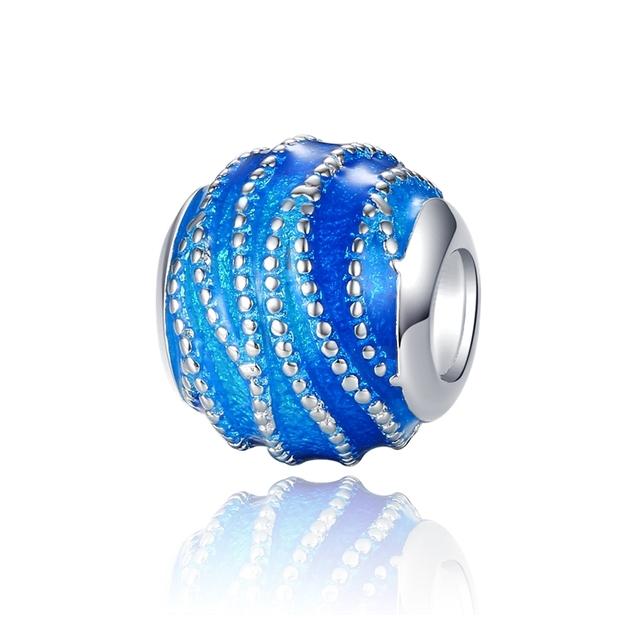 Ocean Blue Cz Бусина 925 Серебро Морская Черепаха Земляная Сова Шарм Подходит для нового браслета Летняя серия Ожерелье с подвеской