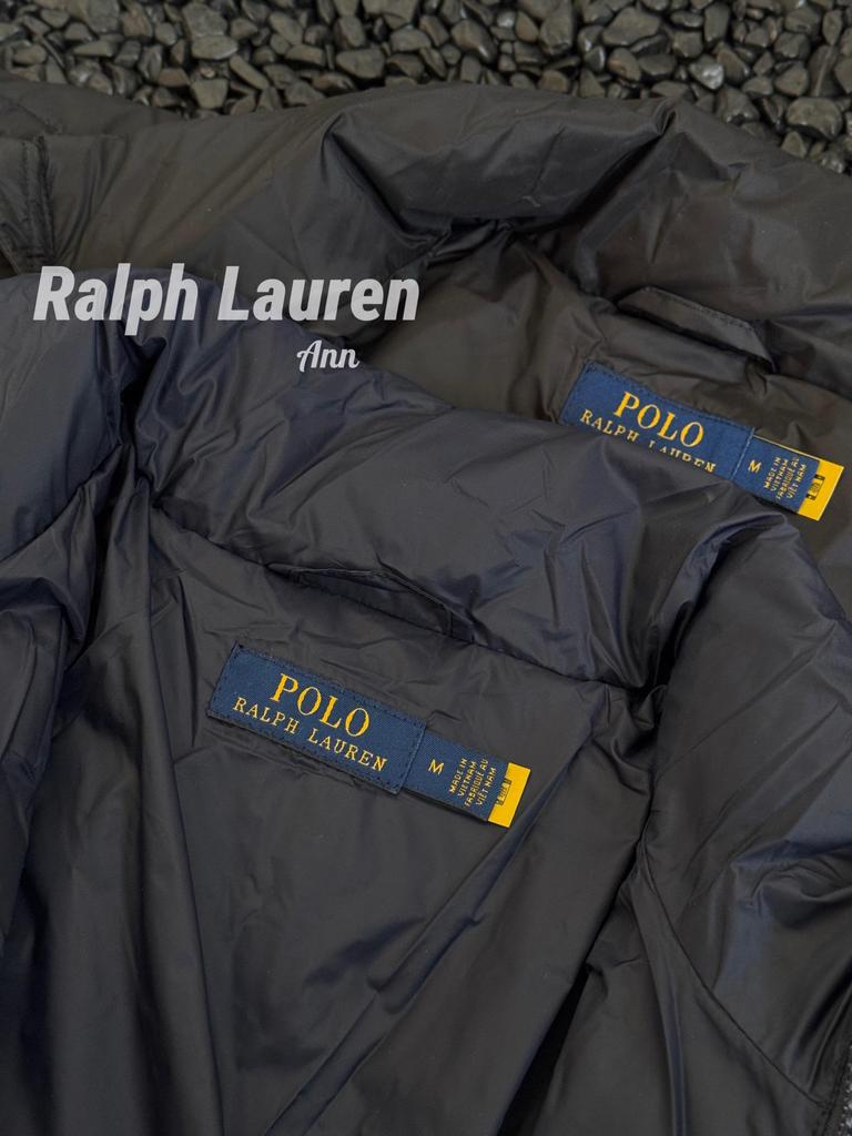 Cross RL Small Horse Embroidery British Style Business Casual Stand Collar Windproof Waterproof Ribbed Down Jacket