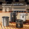 Sealed Coffee Bean Storage Box Stainless Steel Kitchen Storage Jars Coffee Bean Cans  Cafe Supplies