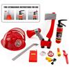 Washable Fireman Costume Set with 13 Fire Fighter Toy Accessories, Storage Backpack and Real Water Shooting Extinguisher - Great for Kids