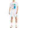Nike Мужская футболка с коротким рукавом Court Dri-FIT с принтом Белая HV1789-100