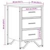 VidaXL Table de chevet chêne fumé 40x41x60 cm bois d'ingénierie, table d'appoint, armoire de lit, table d'appoint pour la 848526