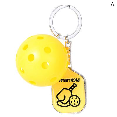 Цинковый сплав брелок для ключей в виде ракетки Pickleball для сумок, кошельков, автомобильных ключей, подвески, милый мини-сувенирный брелок для ключей Pickleball для спорта