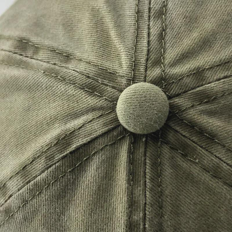 Summer Pure Cotton Old Washed Baseball Cap with Route 66 Embroidery - European and American Style Sun Hat