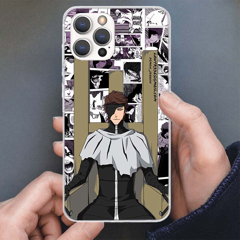 Чехол для телефона Bleach Аниме Ичиго Кенпачи Для iPhone 17 16 15 14 13 12 11 Pro Max Mini Plus Air 7 SE 8 Мягкий Силиконовый Печатный Корпус F