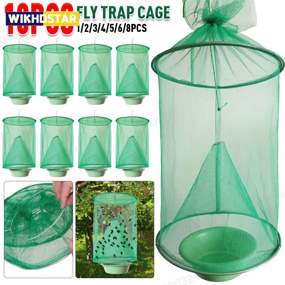 1-10 шт. многоразовая подвесная ловушка для мух, ловушка для мух, сетка для борьбы с вредителями, садовая подвесная мухоловка для двора