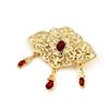 Chic Gold Color Crystal Brooch For Women Brooch Pins Flower Arabesque Bridal Wedding Jewelry