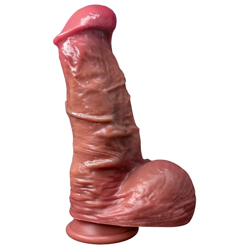 Толстый король очки дилдо двойной жидкий силиконовый искусственный пенис макияж женский мастурбатор толстый длинный пенис для отпуска взрослые сексуальные принадлежности