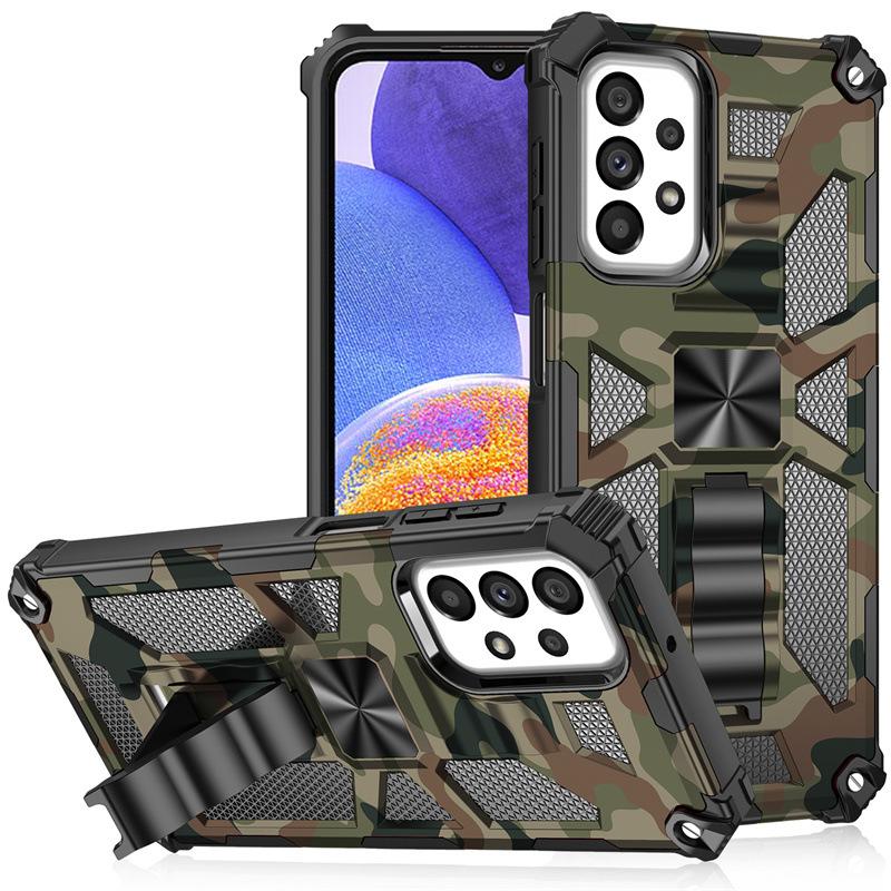 Подходит для чехлов для мобильных телефонов серии Samsung A53 Camouflage Bayi S22 Ultra Магнитный чехол-подставка Защита от падений