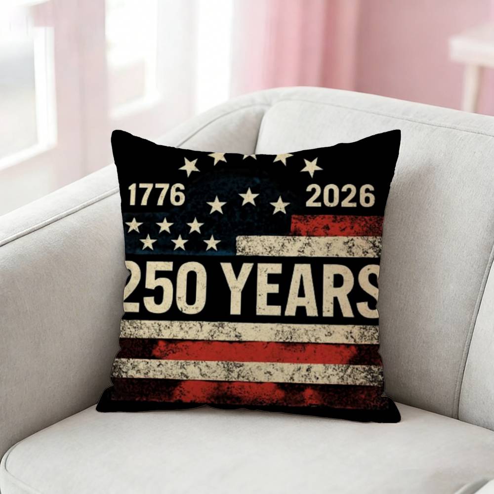 250 Years Of Freedom United For 250 Usa Pillow Case Pattern Printed Pillowcase For Living Room Sofa Cushion Cover