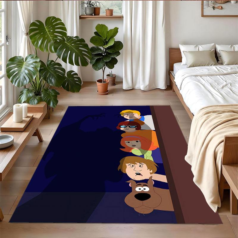 Crystal Velvet Rug Soft Non Slip Indoor Floor Mat Home DecorScooby-Doo