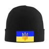 Флаг Украины Шапки на голову Шапки-бини Зимняя вязаная шапка с принтом Крутая Унисекс Женская Унисекс Для улицы Эластичная кепка