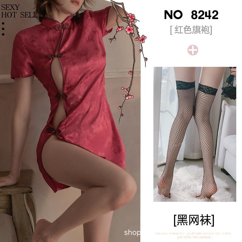 Sexy women's seduction lingerie, cheongsam uniform clothing seduction suit clothes pure
