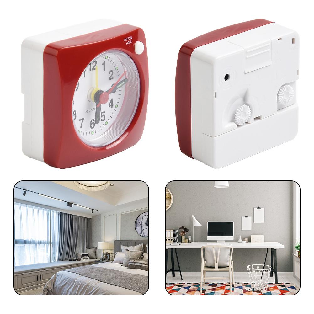 Изящный и бесшумный дорожный будильник с ночником, портативный и удобный